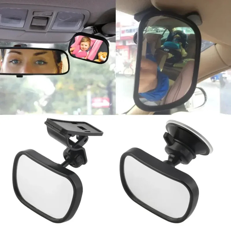 Verstelbare Auto Baby Achteruitkijkspiegel Baby Achterbank Achteruitkijkspiegel 2 in 1 Mini Veiligheid Kind Baby Kids Bolle Kijkspiegel