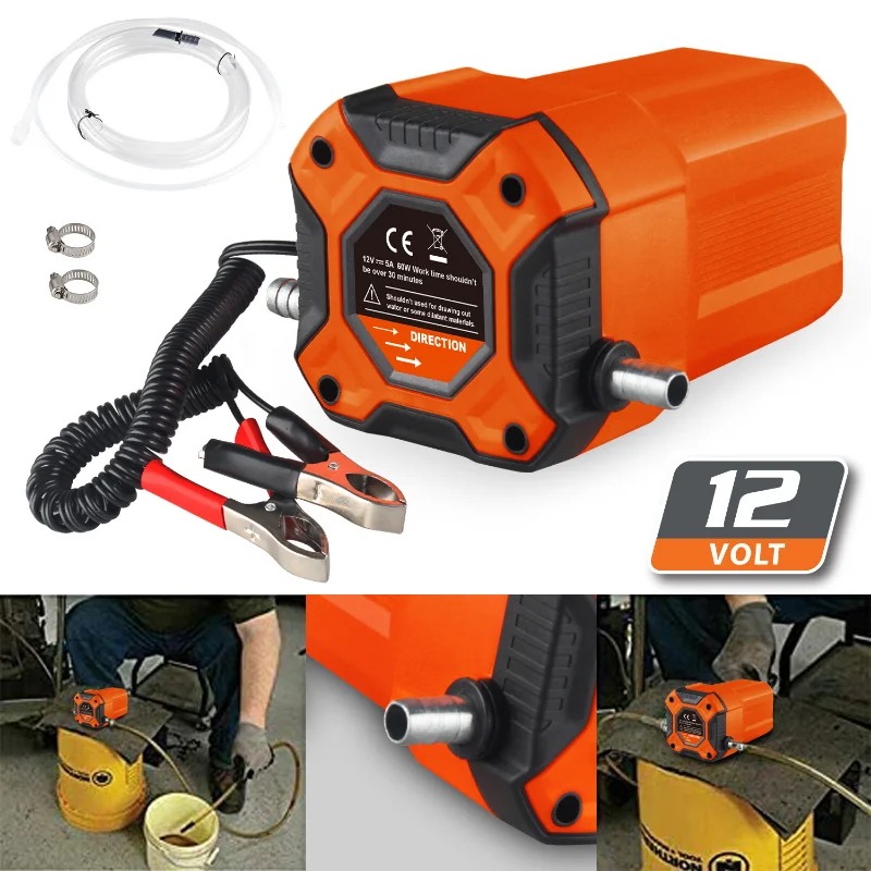 EAFC 12V Elektrische Auto Olie Zuigpomp 60W Brandstof Levering Motorolie Ruwe Olie Vloeistof Zuigpomp voor Auto Motor Boot