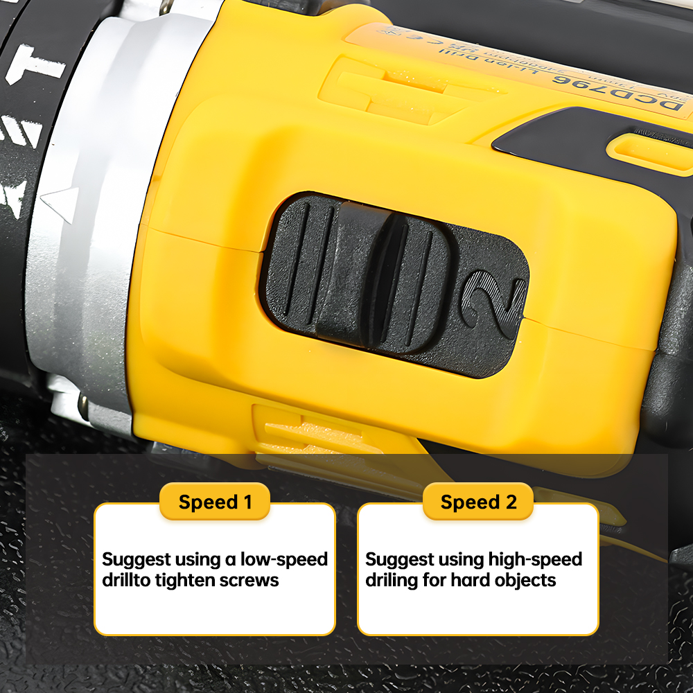 DeWalt ドライバー 20v ブラシレスリチウム電池充電電動ハンドドリル 13 ミリメートルピストルドリル電動ドライバーツール Dcd796
