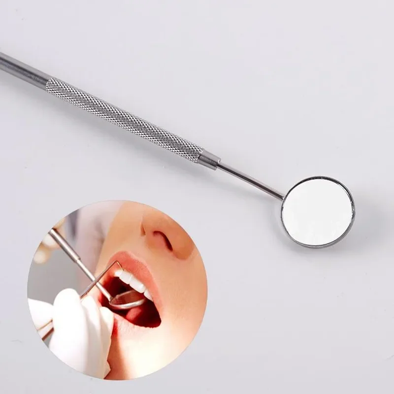 Nha Khoa Miệng Gương Kiểm Tra Cây Nối Mi Trang Điểm Gương Inox Làm Trắng Răng Vệ Sinh Răng Miệng Mi Tiếp Liệu Dụng Cụ