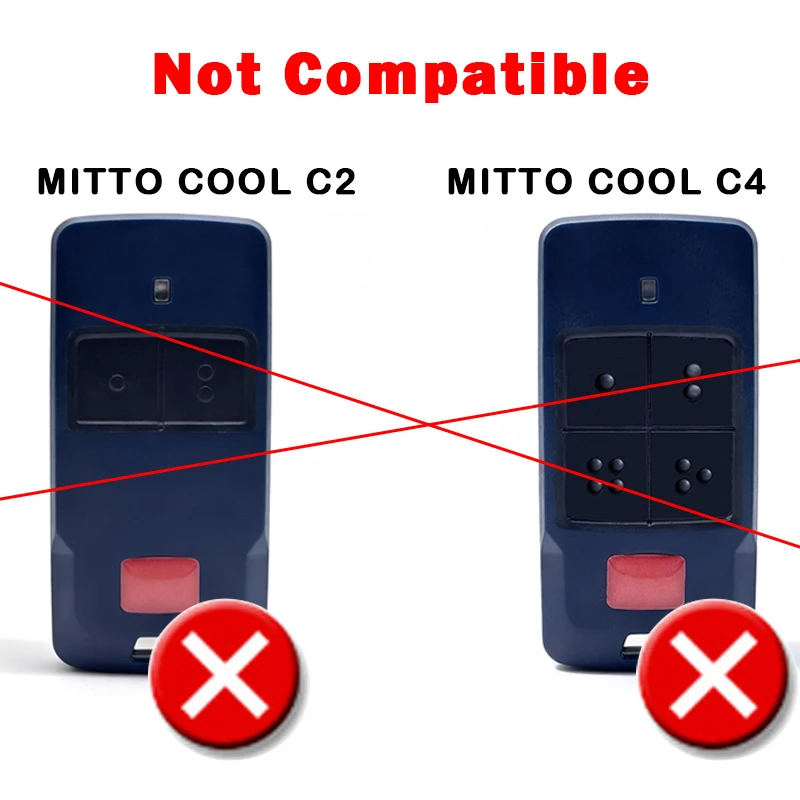 Control remoto para puerta de garaje BFT MITTO 2 4 B RCB02 RCB04 KLEIO B RCA 02 04 TRC1 TRC2 TRC3, 433,92 MHz, código variable