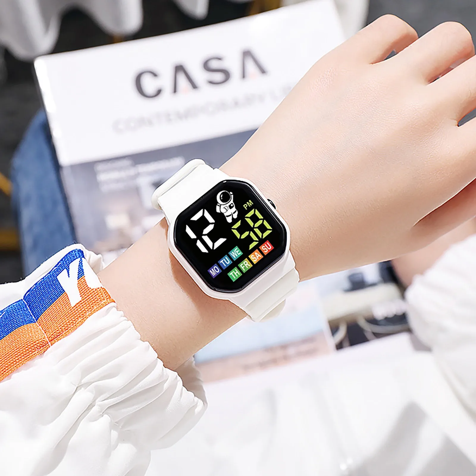 Relógio eletrônico para meninos meninas crianças esporte ao ar livre relógios display led multi-função relógio digital despertador reloj hombre