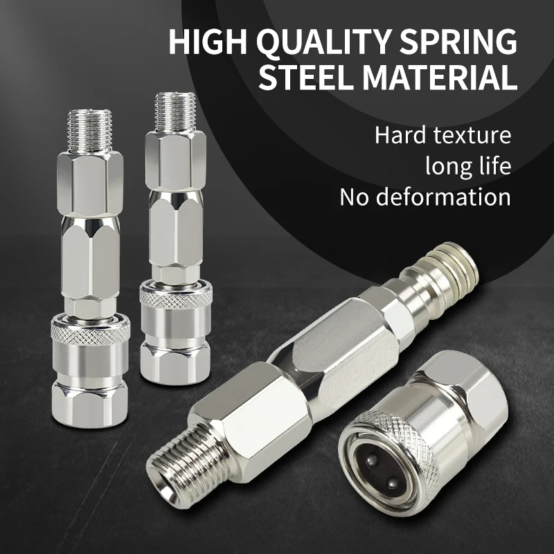 1/4 Inch Stainless Steel Airless High Pressure HoseFast-inserting  Swivel Joint 360 degree for spray airless hose Pipe Connector
