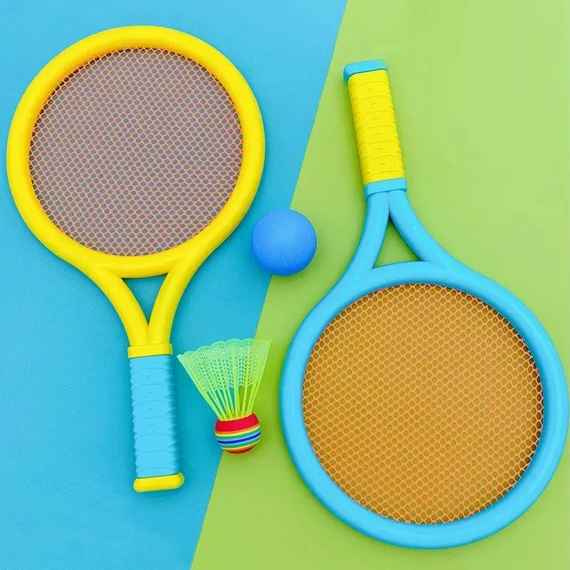 2 Racchette da badminton Invia badminton Tennis Sport all'aria aperta e tempo libero Giocattoli interattivi per due genitori e figli