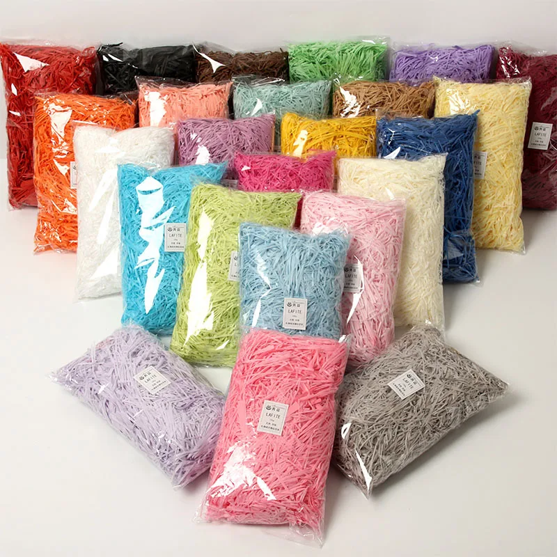 100 g buntes, zerknittertes Papier, Bast, geschreddertes Konfetti, Geburtstagsgeschenkbox, Füllmaterial, Hochzeit, Party, DIY, Verpackung, Dekor