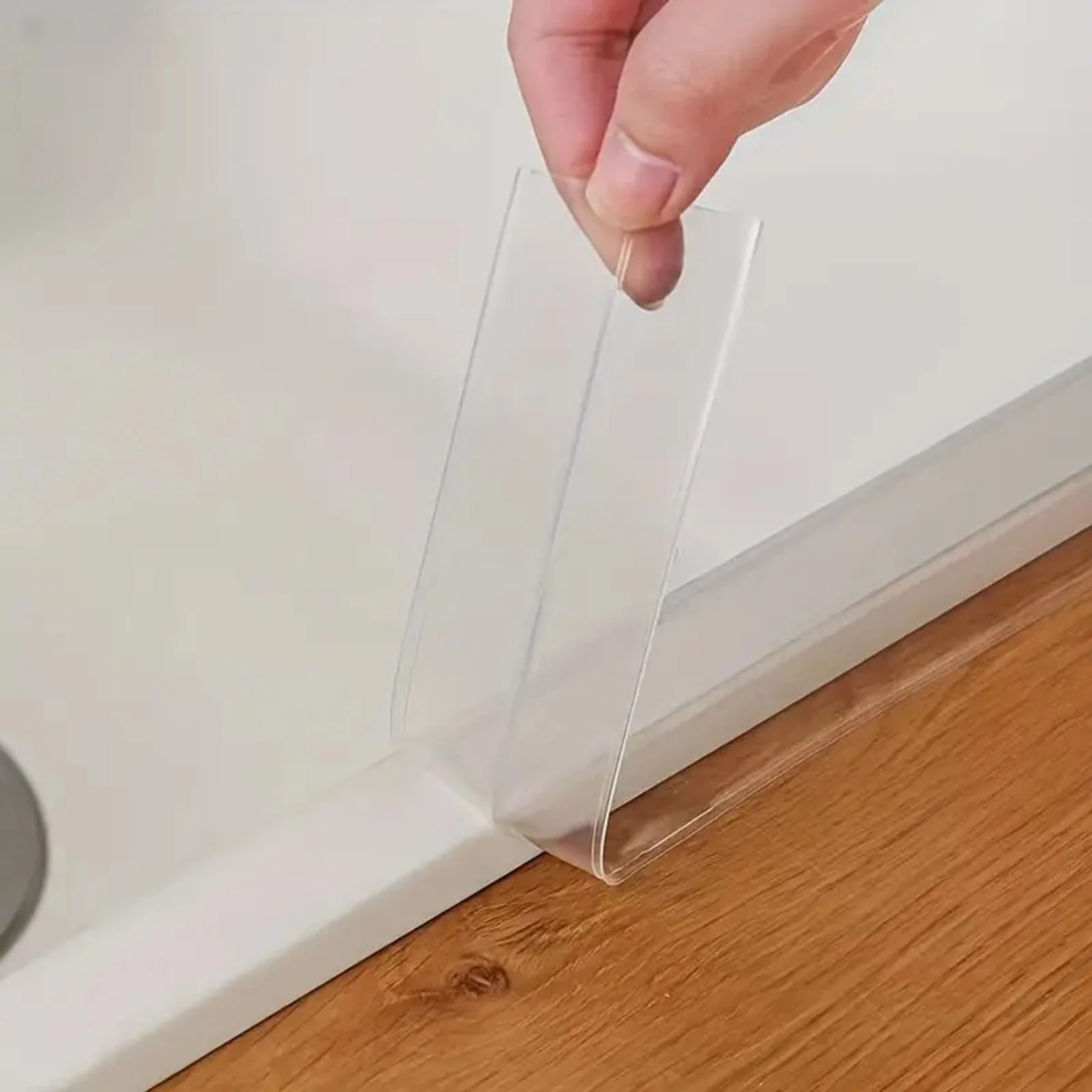 Clearance_1 Rotolo di nastro autoadesivo in PVC trasparente impermeabile, perfetto per bagni, servizi igienici, lavandini e cucine-Super Adhe
