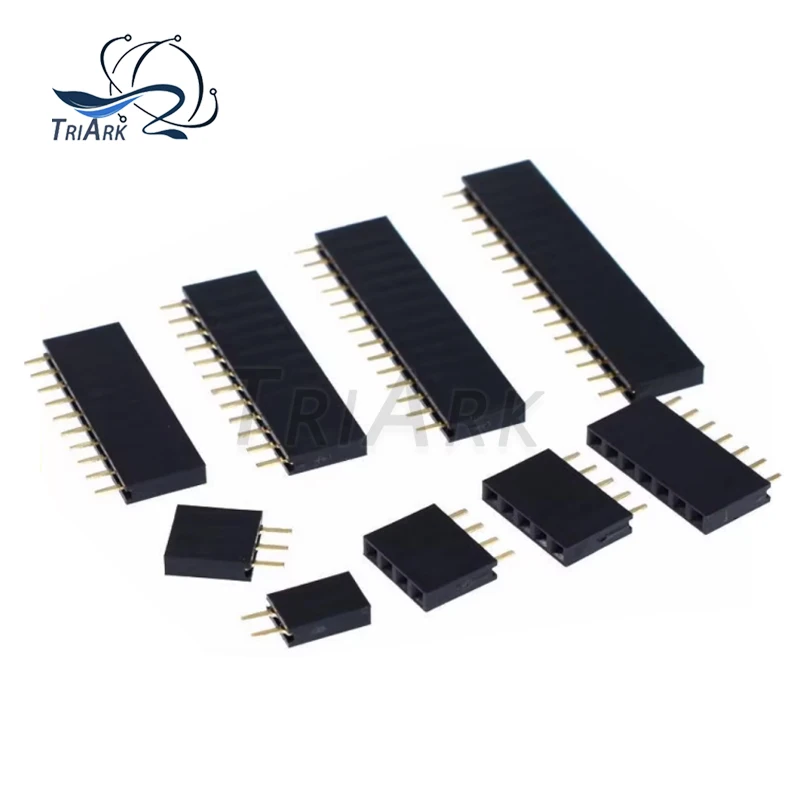 20PCS 2.54mm Single Row Pin Female Header Socket Pitch 1*2p 3p 4p 5p 6p 7p 8p 9p 10p 12p 14p 16p 18p 20p 25p 40p Pin Connector