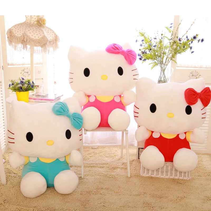 20 см Hello Kitty плюшевые игрушки Sanrio милый Фильм KT Cat Куклы Мягкие набивные Hello Kitty Подарки на день рождения для детей игрушки-животные