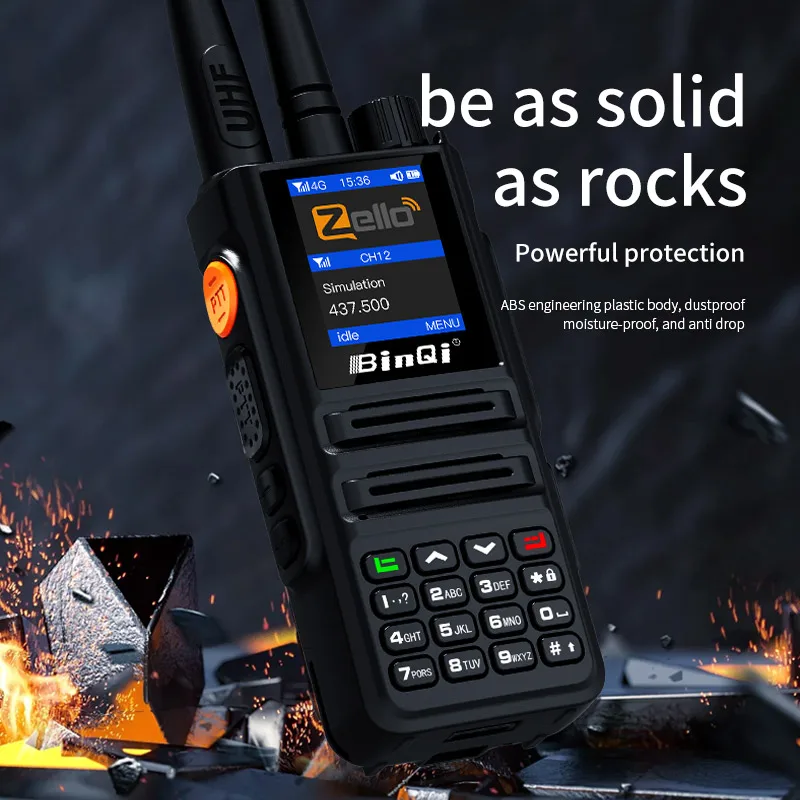 Android 8,1 zello 4G POC radio de red de largo alcance analógico uhf radios de dos modos walkie talkie compatible con zello real-ptt poc