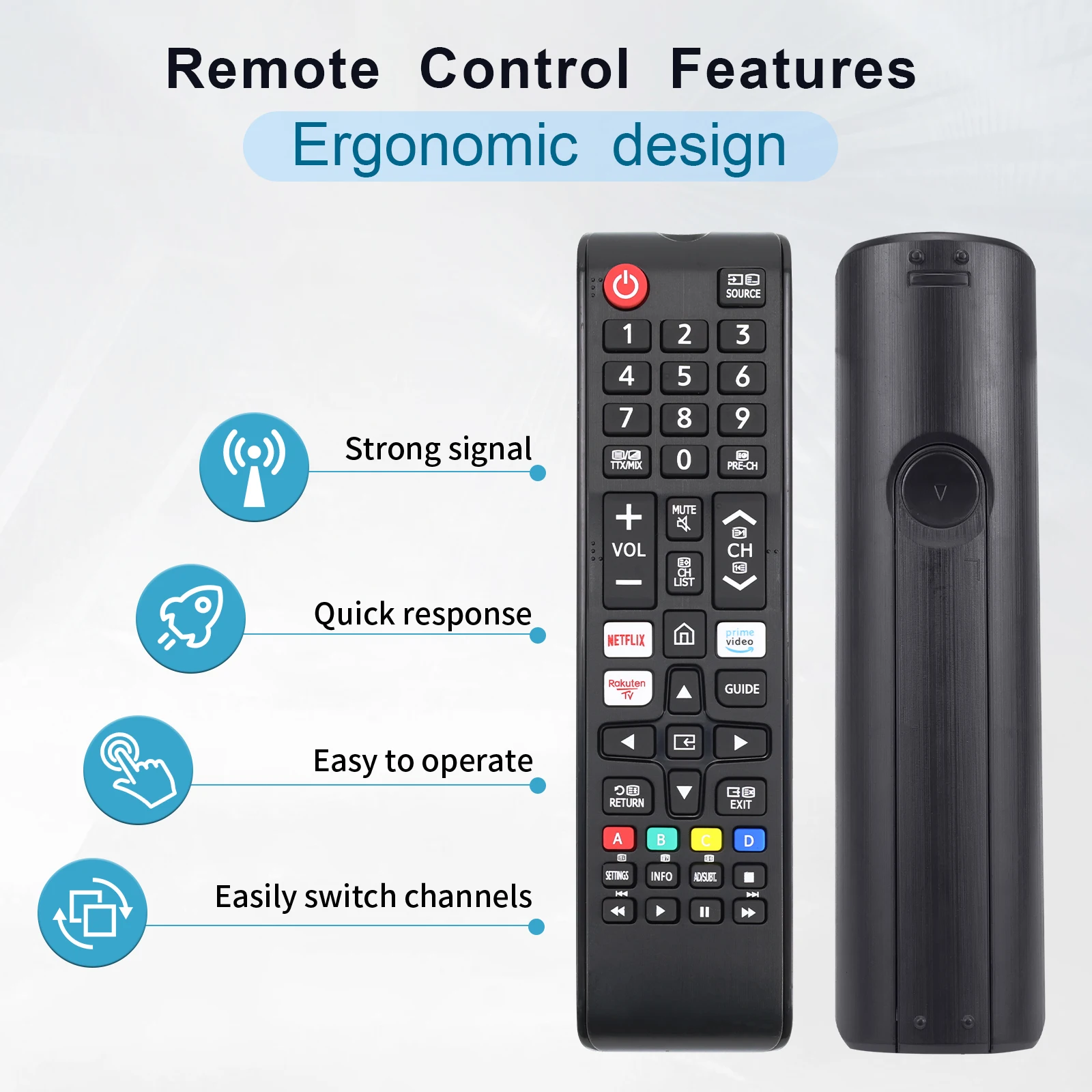 Universal Remote for All Samsung TV Remote BN59-01315J Replacement for All Samsung LCD LED HDTV 3D Smart TVs with Hulu Netflix P