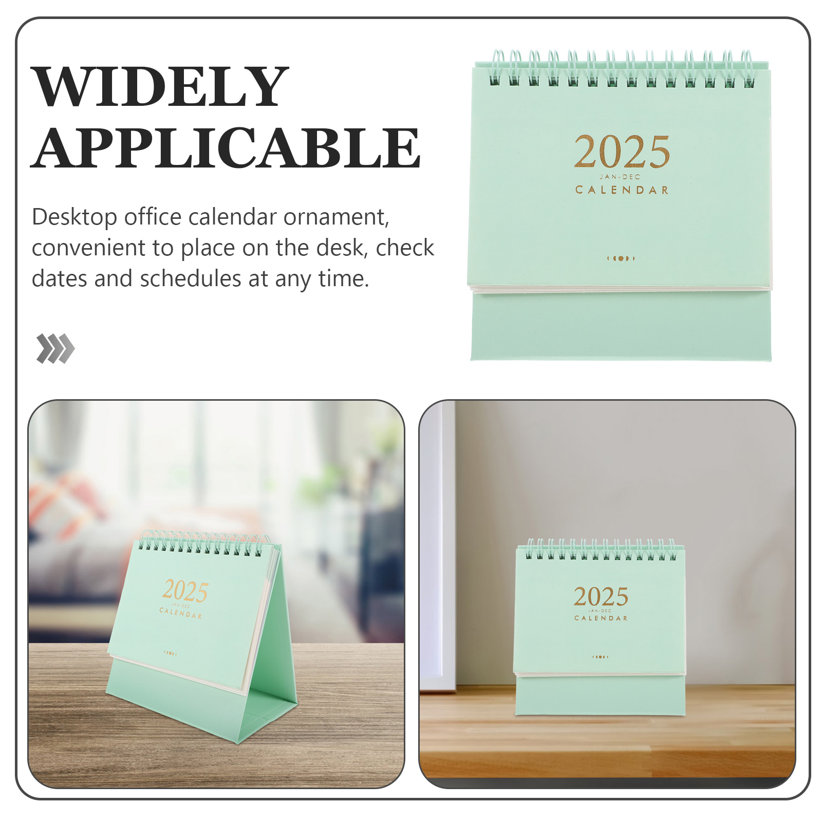 Tischkalender 2025 2024, Zeitplanplaner, Arbeitsplattenplaner, Desktop, rosa Papier