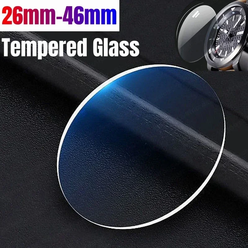 Protector de pantalla Universal de vidrio templado para reloj inteligente, película protectora de 26-46mm, 28mm, 30mm, 32mm, 38mm, 40mm, 41mm, 42mm de diámetro, 2-5 uds.
