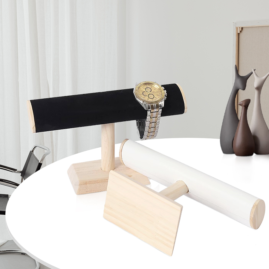 Massivholz einlagige Metallabdeckung Armbandhalter Verpackung liefert Schmuck Display Juwelier Organizer Frau