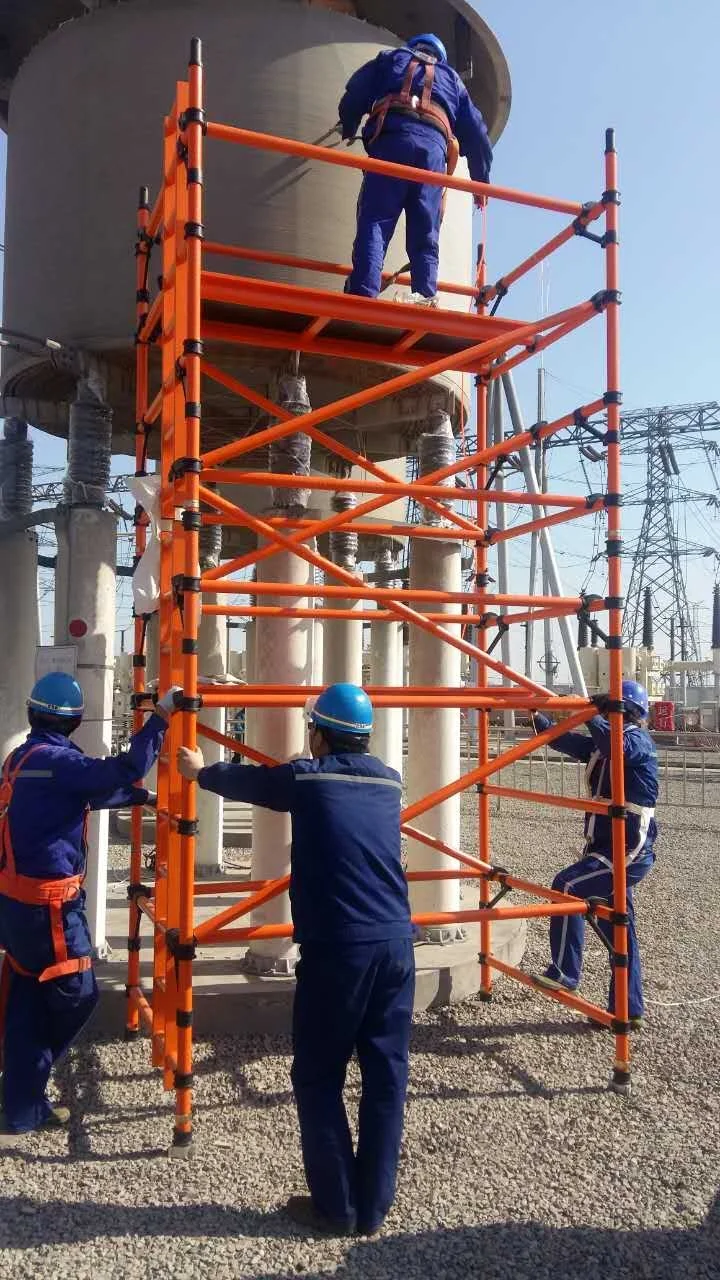 Good Quality Insulated Platform Scaffolding Indoor Outdoor Fiberglass Scaffold With Wheels