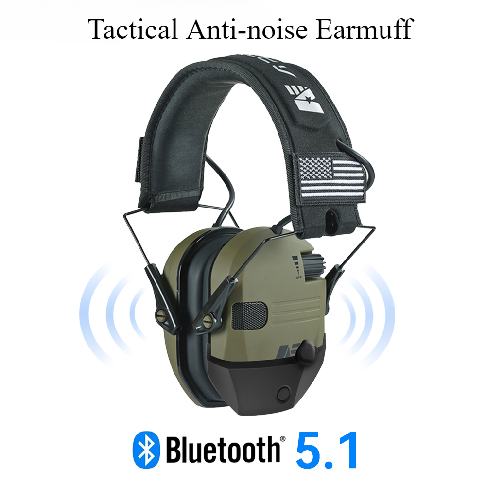 Protetores de ouvido bluetooth tiro eletrônico proteção de ouvido fone de ouvido para caça profissional redução de ruído chamadas mãos-livres