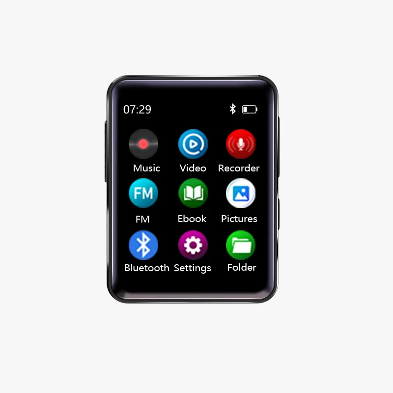Lettore MP4 Lettore MP3 portatile con altoparlante registratore musicale/browser/memoria Touch screen completo da 8 GB Suono HiFi Bluetooth