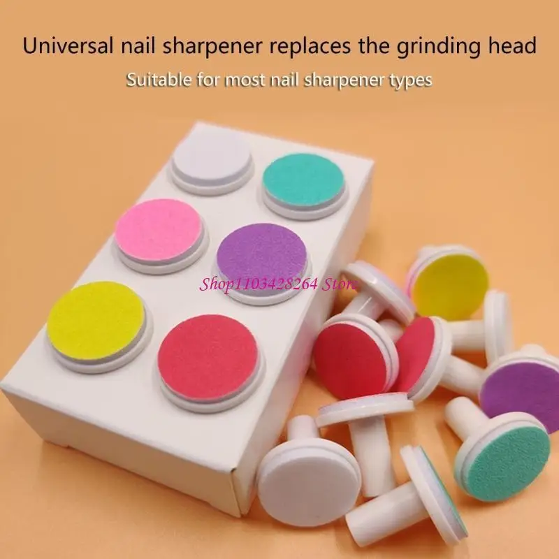 12-Pieces/Set Baby Nails File Kuku Pemangkas Pemangkas Pads Kualitas Kepala Grinding Untuk Sebagian besar File Kuku Listrik