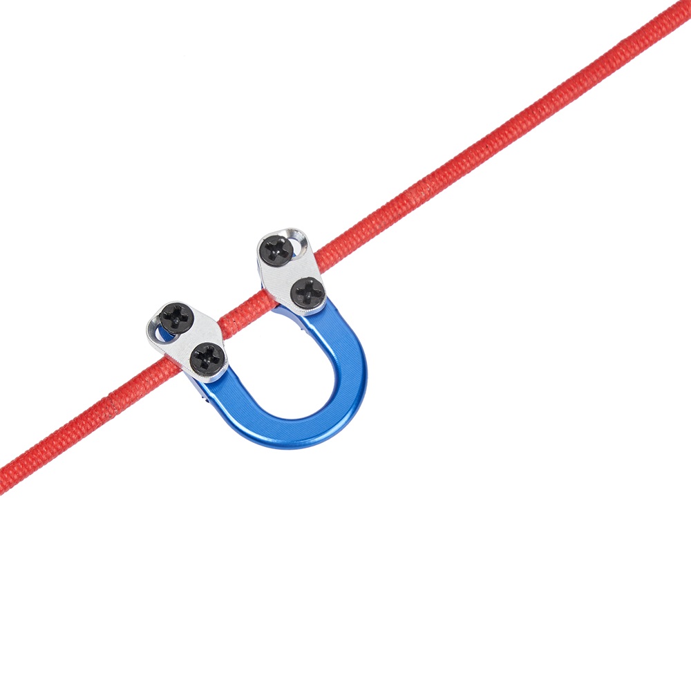 1set Archery D Loop Compound Bow Metal U Nock D Ring with Screwdrivers for Outdoor Shooting Hunting Installation Accessories