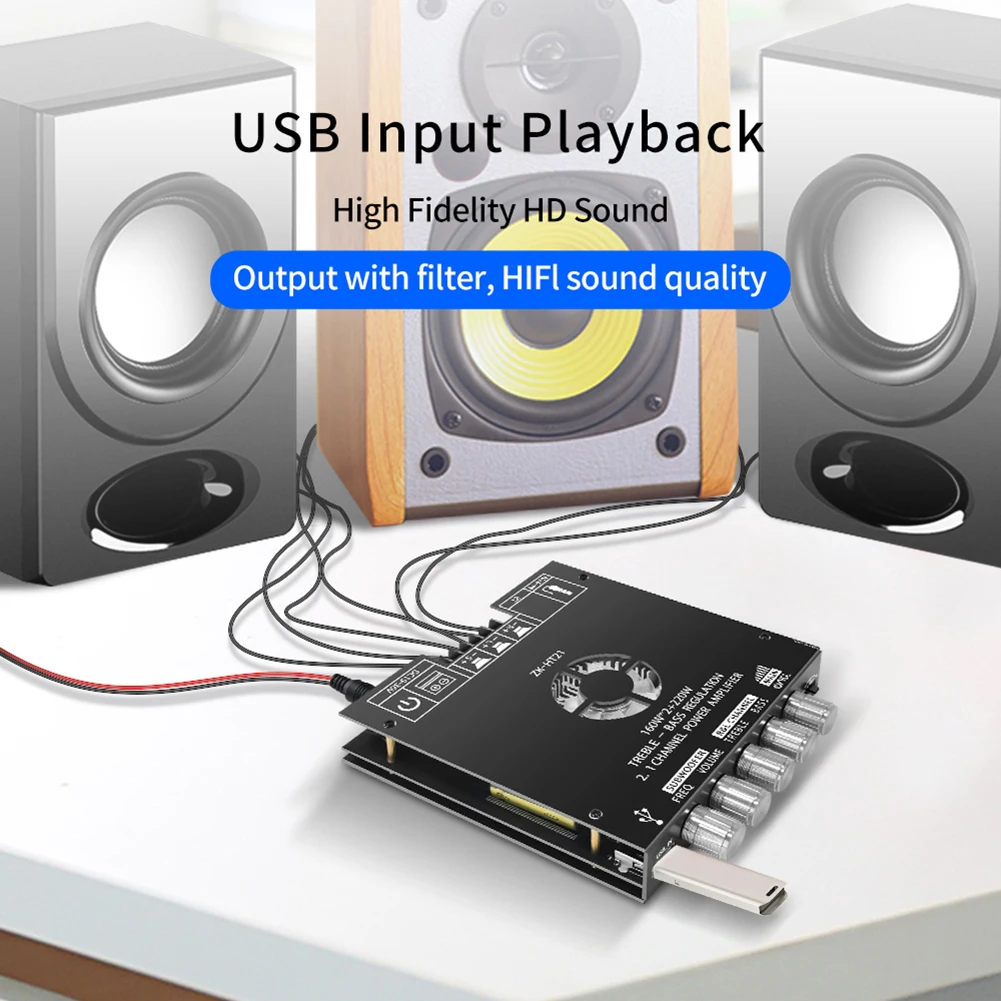 ZK-HT21 Audio Power Verstärker Modul DC15-36V TDA7498E Verstärker Bord Modul 160WX2 + 220W 2,1 Kanal HiFi Bluetooth-Kompatibel