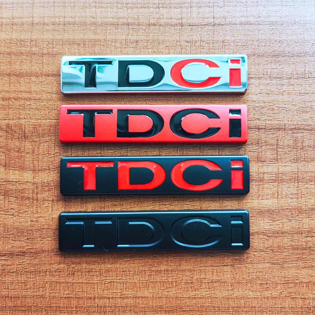 3D Metal Chrome Black Logo TDCI Emblem Car Fender Trunk Badge Sticker Accessories