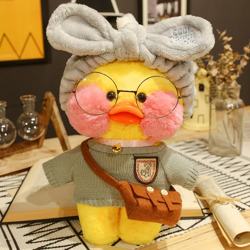 30cm Pato Plush Lalafanfan Duck Cute Stuffed Toys yellow Duck Hug Flifan Duck Kawaii Plushes Animal Plushies Pillow Soft Toy