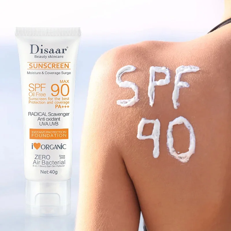 Disaar creme protetor solar facial spf 90 protetor corporal loção solar original hidratante corporal facial proteção uv protetor solar