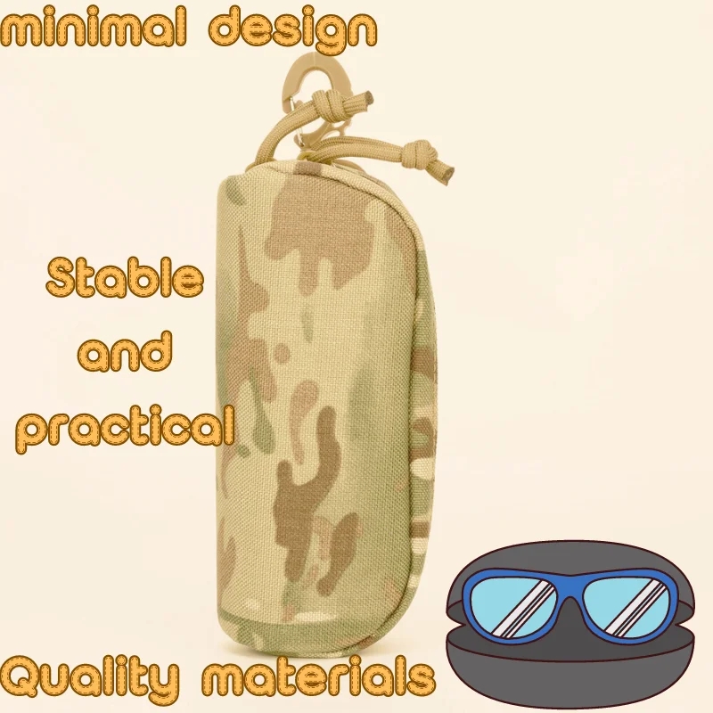 Scatola per occhiali con custodia rigida in nylon tattico per esterni con scatola di protezione del sistema Molle Borsa per occhiali da sole