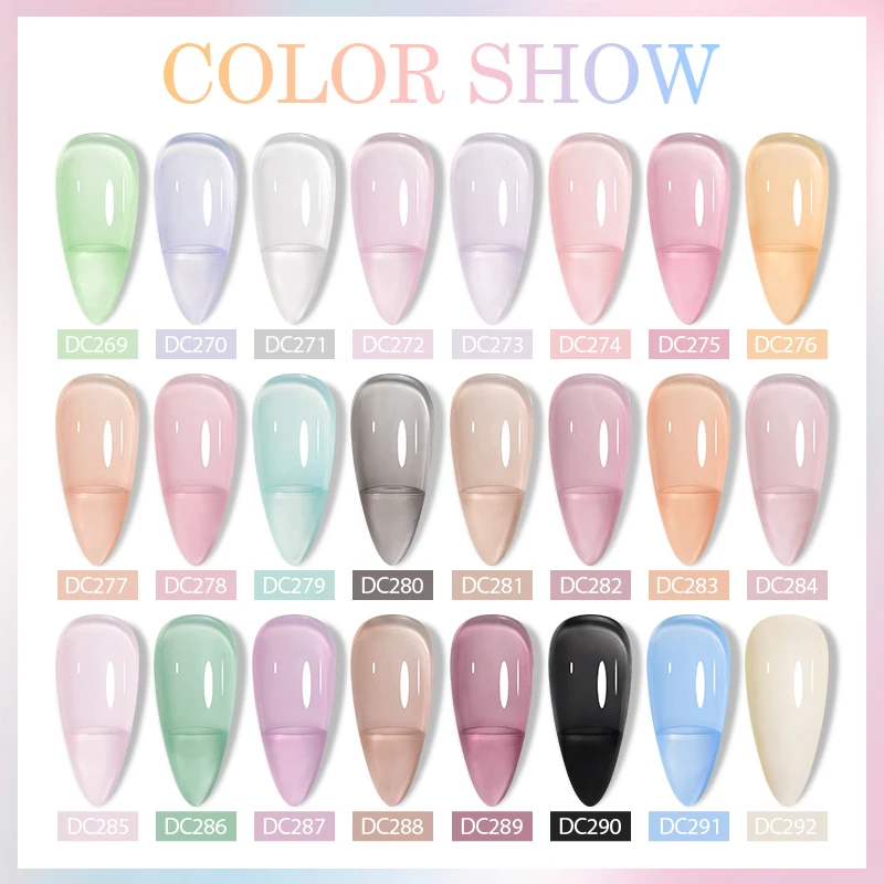 Mtssii 7 ミリリットルゼリーヌードジェルポリッシュ半透明ピンク乳白色ネイルジェルマニキュア UV LED 半永久ソークオフマニキュア