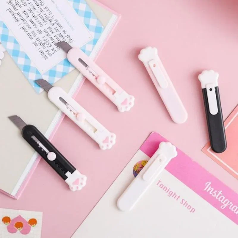 Kawaii Mini Pocket Art Allzweckmesser Express Box Messer Papierschneider Handwerk Verpackung nachfüllbare Klinge Schule Büromaterial