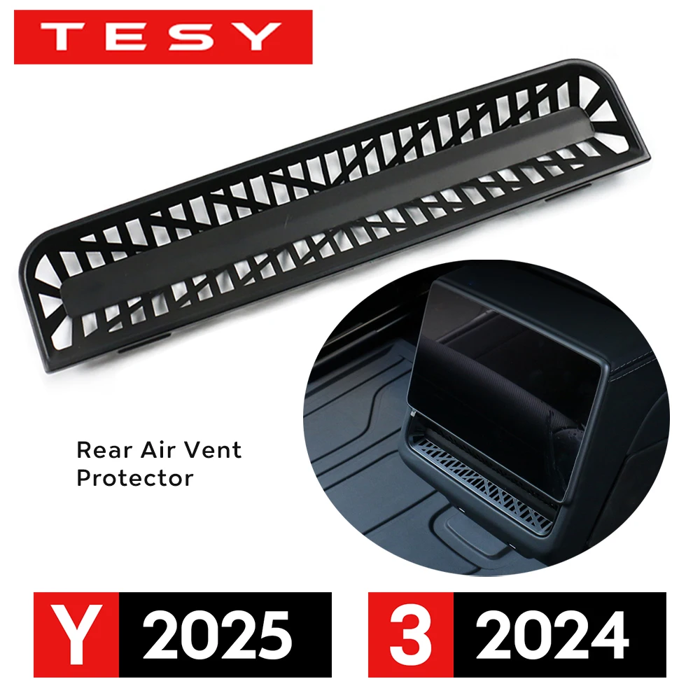 Para novo tesla modelo y juniper 2025 lançamento modelo 3 highland 2024 tampa de saída de ar traseira ventilação de ar protetora anti bloqueio