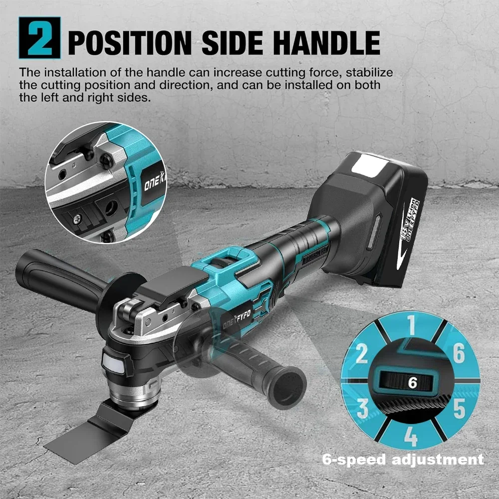 Brushless Cordless Oscillator Electric Renovator Home Pruning Saw Multi-function Trimmer Cutting Saw Tool for 18V Makita Battery