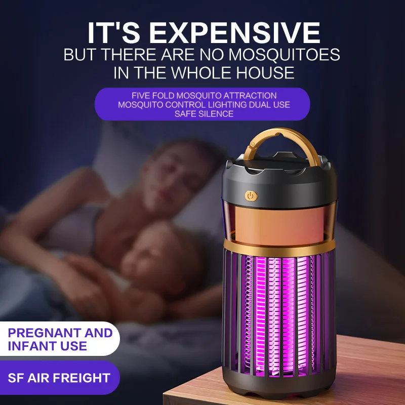 Xiaomi Mosquito Killer Lamp Electric Insect Trap Portable Rechargeable Flying Bug Zapper  Indoor Light Mute Insect Repellent