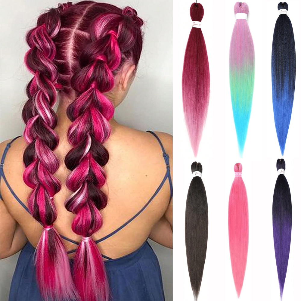 Trança de cabelo pré-esticado 26 Polegada extensões de cabelo para afro crochê tranças cabelo falso sintético diy multi-cor optio jumbo trança