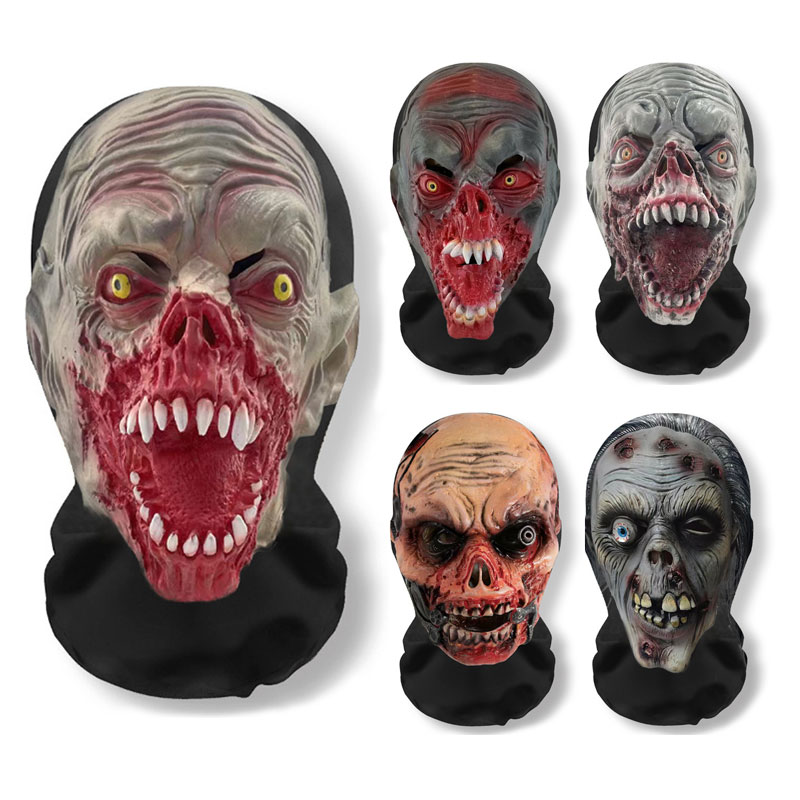 Маска с 3D принтом зомби, вечеринка на Хэллоуин, забавный реквизит для косплея, анфас, эластичная сетка, дышащие маски, Балаклава, головные уборы