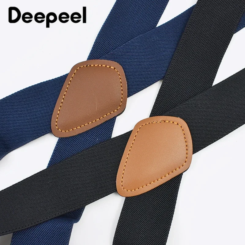 1Pc 3.5X125cm Bretelle da uomo 2 Clip Bretelle per adulti X-Type Sospensorio maschile Bretelle da lavoro elastiche regolabili Cinghia per jeans