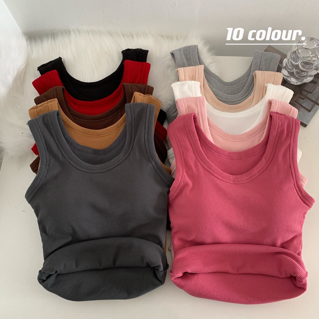 68683 Ärmellose, gebürstete, verdickte Thermoweste mit Brustpolster und Oberteil