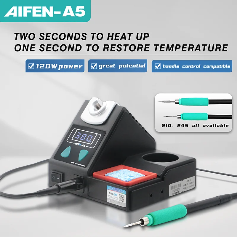 AIFEN A5 การประสาน สถานีเข้ากันได้กับ JBC การประสาน เคล็ดลับเหล็ก C210/C245/C115 จับตะกั่ว-ฟรีเชื่อมอิเล็กทรอนิกส์ Rework Station
