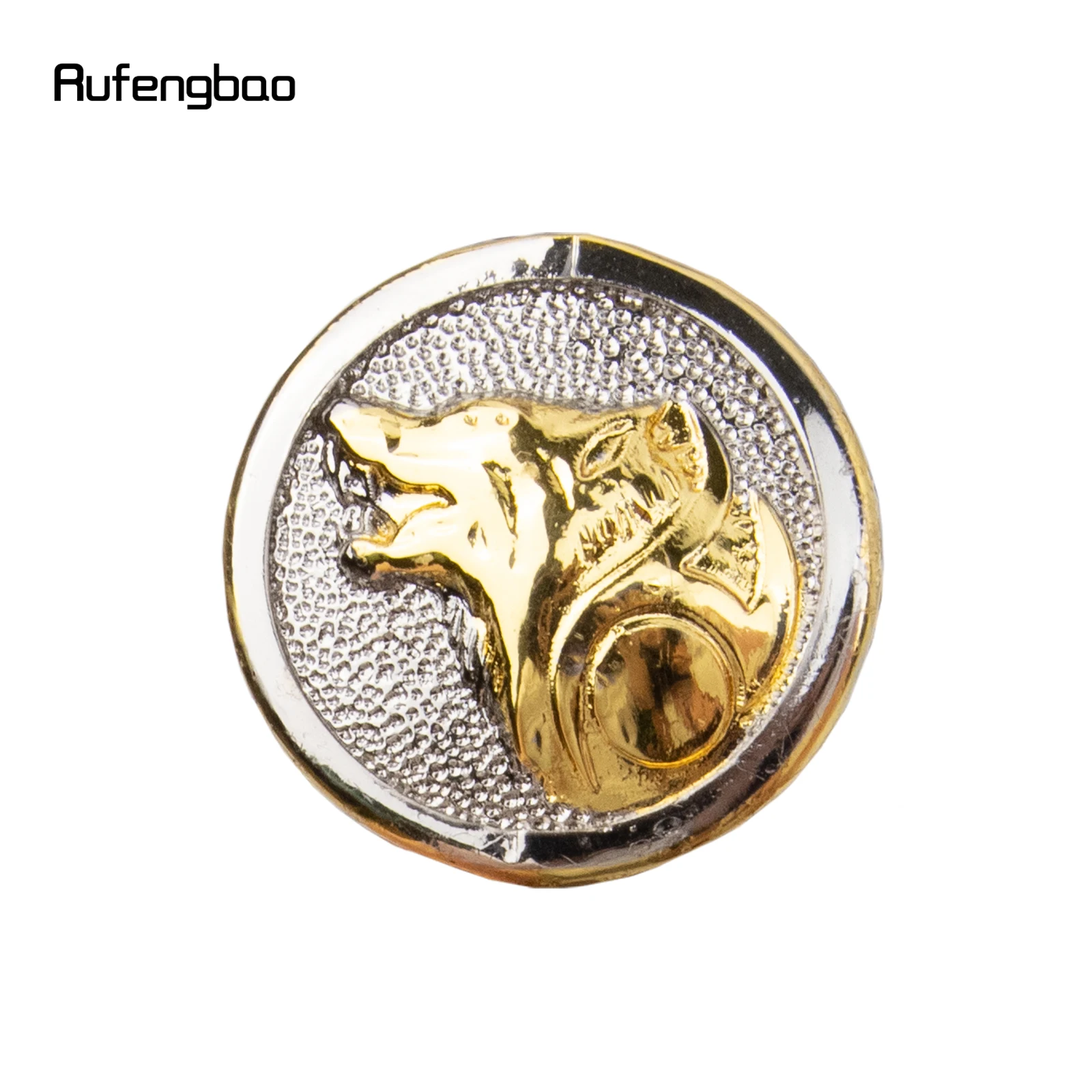 Totem de Flor Cabeça de Lobo Branco Dourado, Bastão para Cavalheiro, Bastão com Botão, Bastão de Alívio, 93cm