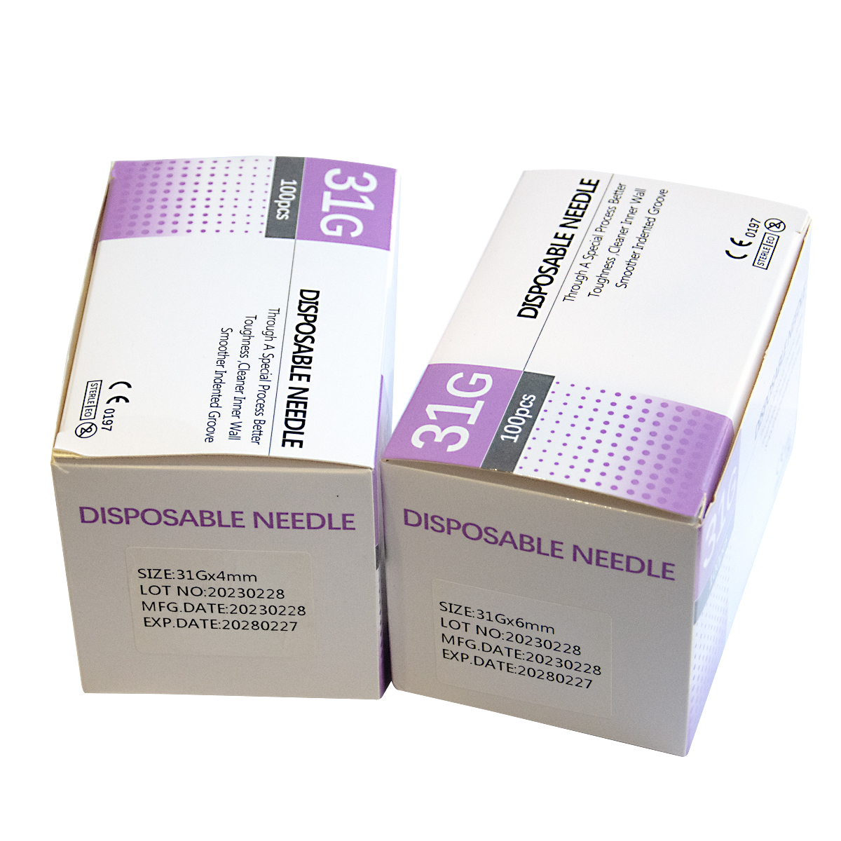 30G-34G aiguille indolore Piercing seringue transparente colle d'injection capuchon de pointe transparente aiguille d'injection pharmaceutique 1.5/2.5/4/6mm