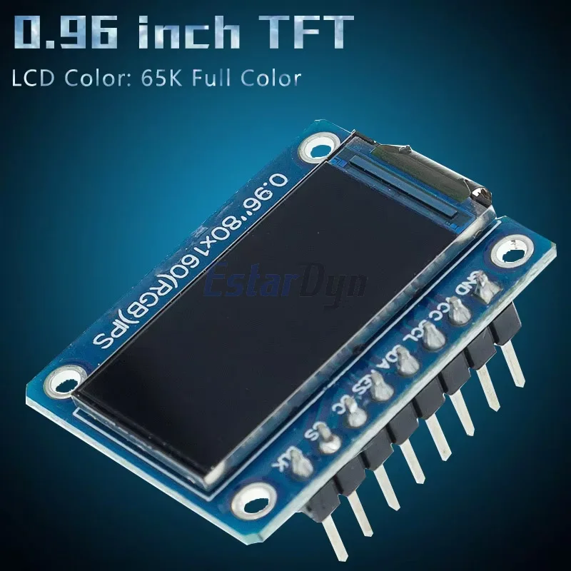 HD 65K 0,96 Zoll TFT Display Ips LCD Screen Drive IC ST7735S 3,3V 160x80 SPI Schnittstelle für Arduio Vollfarb-LCD-Anzeigemodul