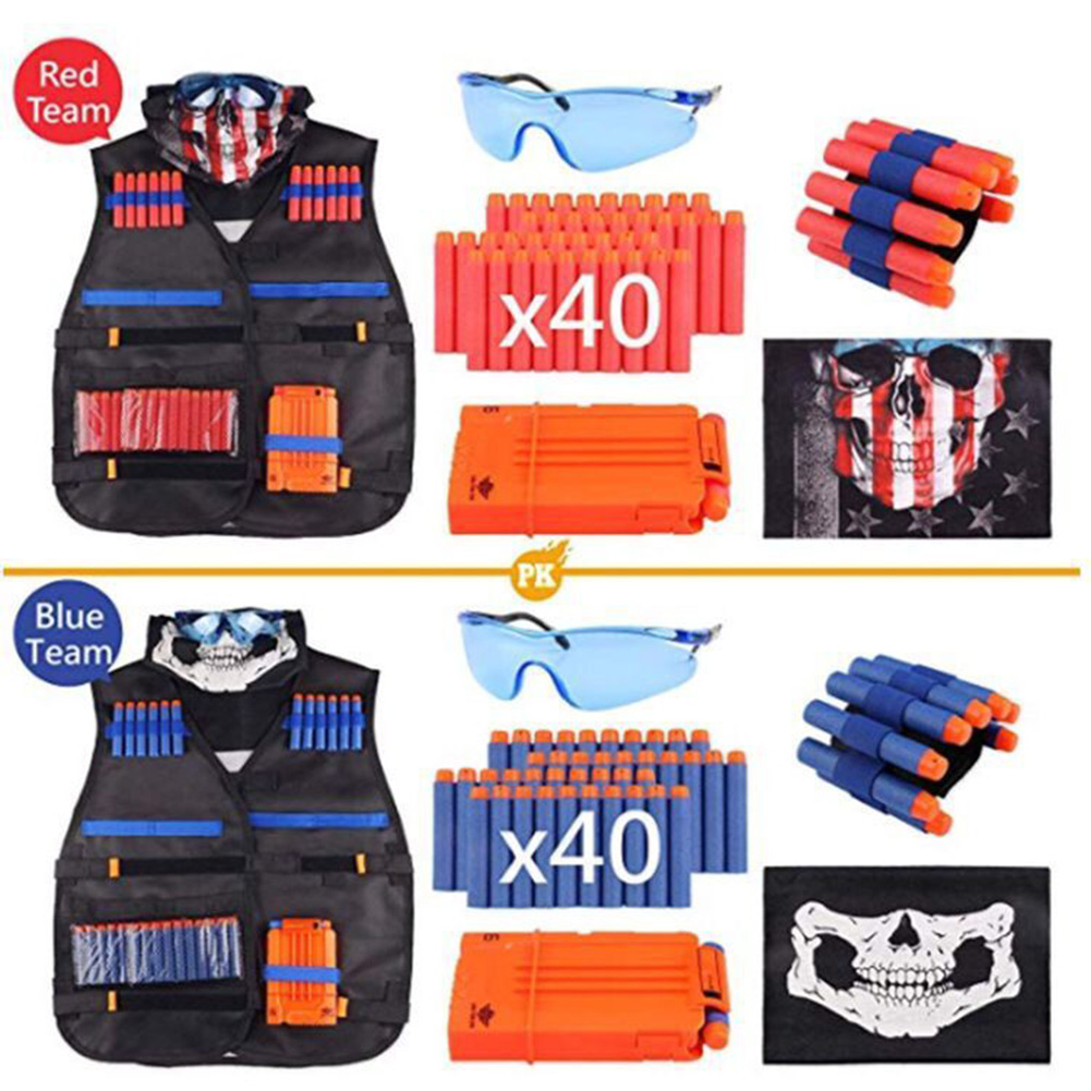 N-Strike Elite Series Vest Suit Kit para crianças, jogo ao ar livre titular camiseta, revista brinquedos acessórios, macio, apto para Nerf