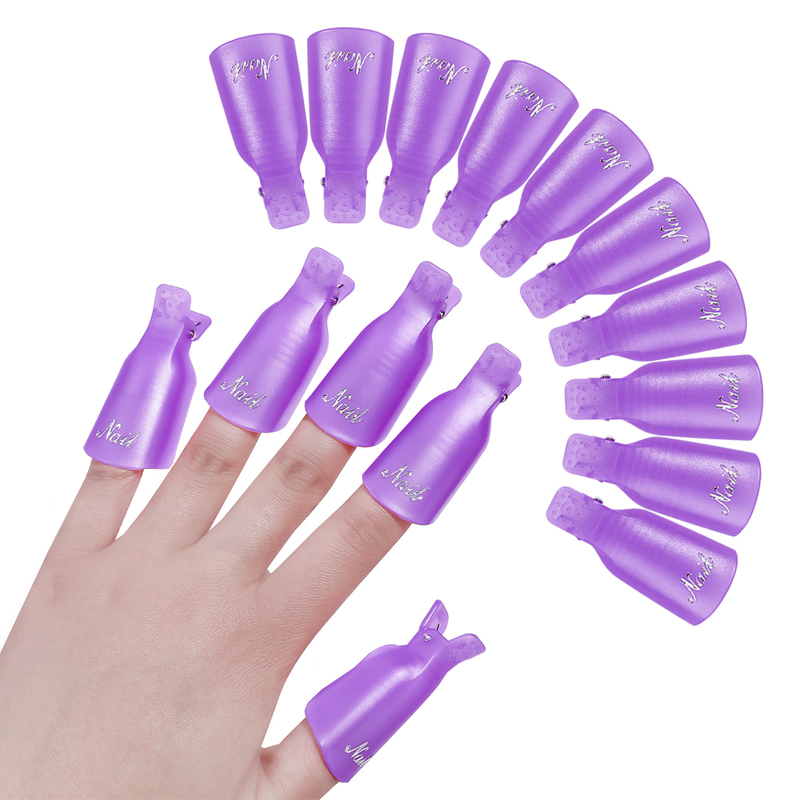 10 szt./worek Kolorowe Akrylowe Nakładki do Manicure Art Dip Clip do Czyszczenia Paznokci Manicure Żel UV Lakier do Paznokci Dip Wrapping Tool Finger