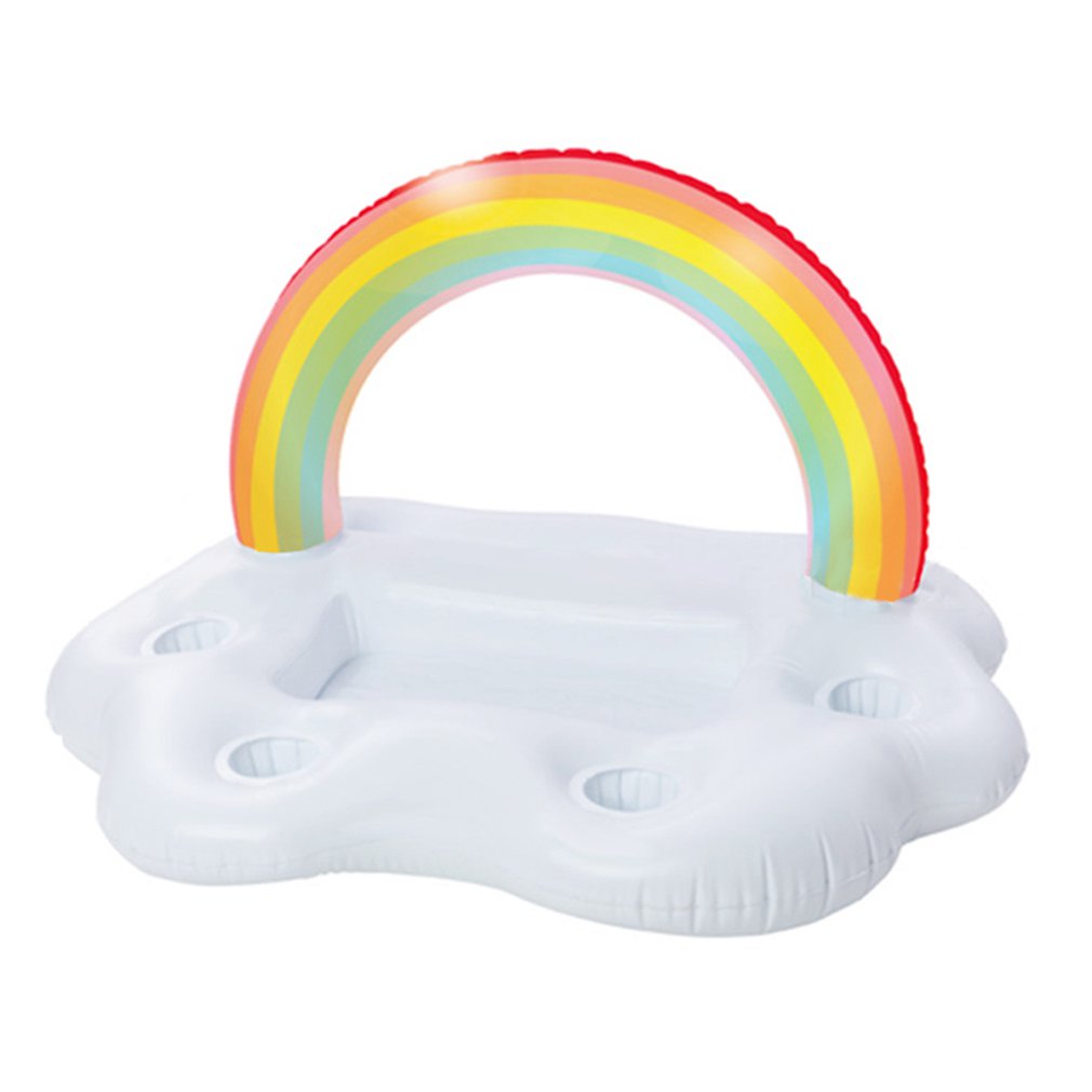 Sommerfest Eimer Regenbogen Wolke Getränke halter aufblasbare Pool Float Bier trinken Kühler Tisch Bar Tablett Strand Schwimm ring
