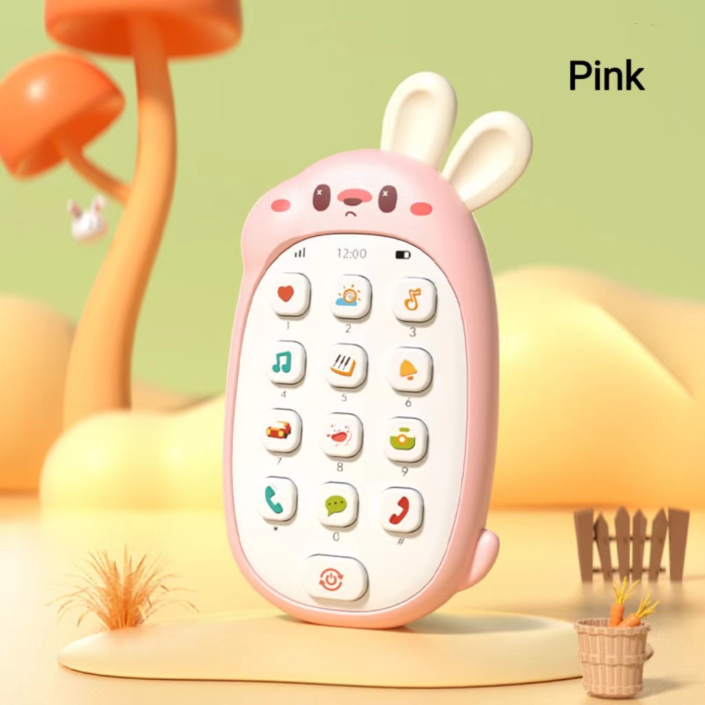 Conejo de enseñanza temprana del cerebro, juguetes para dormir, goma para teléfono celular, Chino-inglés, multifuncional, iluminación infantil