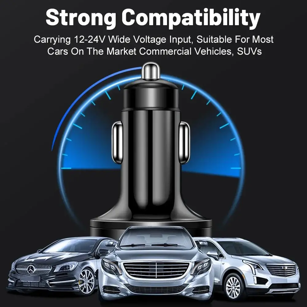 100W 6/8 พอร์ต Car Charger Fast CHARGING PD QC3.0 USB C รถชาร์จโทรศัพท์ประเภท C อะแดปเตอร์รถสําหรับ iPhone samsung Huawei Xiaomi