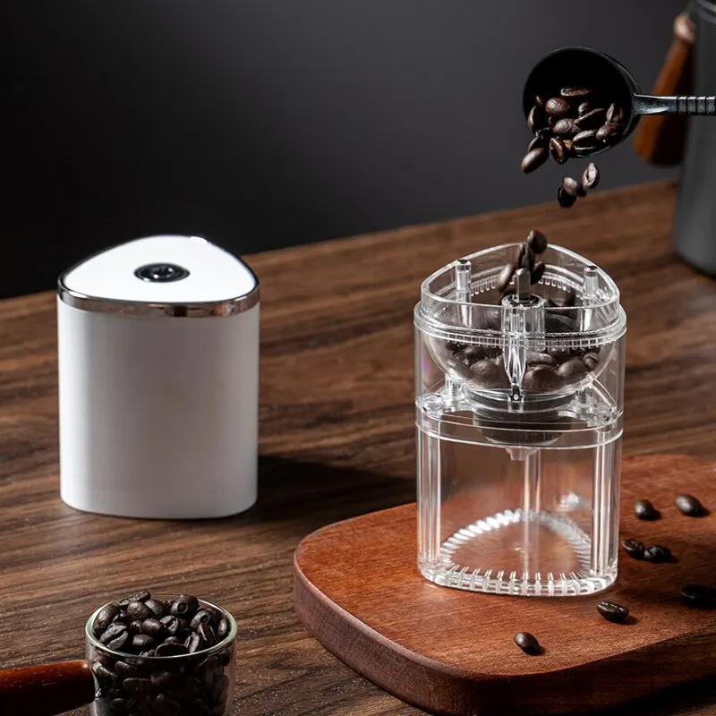 เครื่องบดกาแฟไฟฟ้าแบบพกพาเครื่องบดแบบชาร์จ USB แกนบดเมล็ดกาแฟในบ้าน
