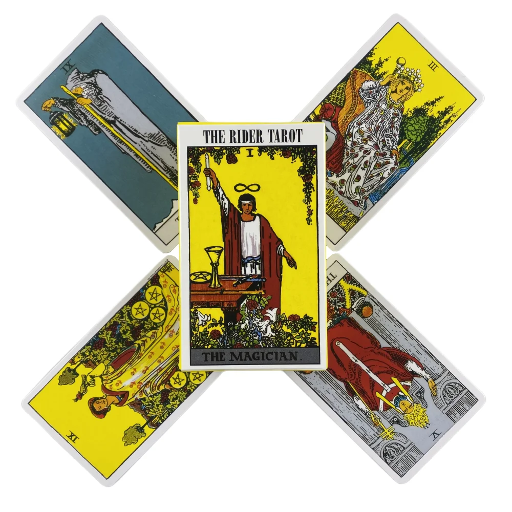 Cartas de tarô The Rider Um baralho de 78 com guia de papel Oráculo Inglês Adivinhação Edição Borad Jogos