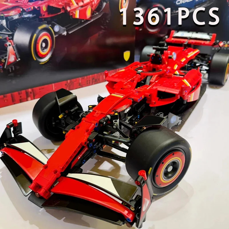 1:8 F1 สูตร 42206 42207 การวิเคราะห์ Racing รถ SF-24 Boy Building Blocks ตกแต่งเครื่องประดับของเล่นของขวัญ ﻿