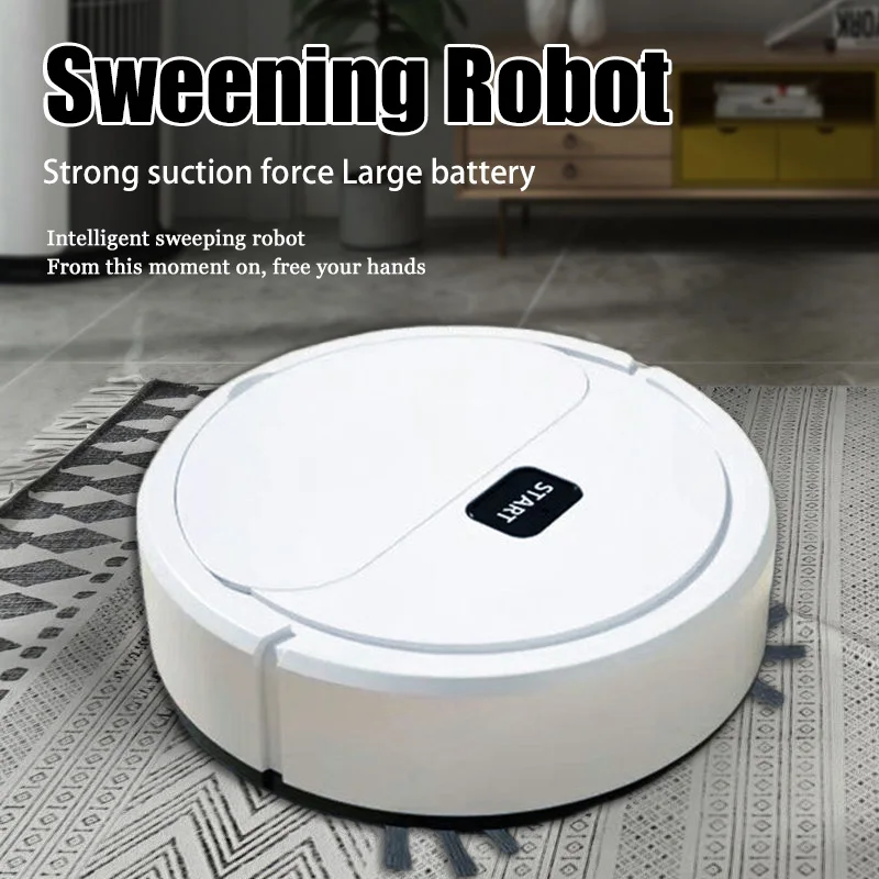 Barredora 3 en 1 totalmente automática, Robot inteligente inalámbrico, aspirador para fregar el suelo, uso doméstico, Mini barredora inteligente