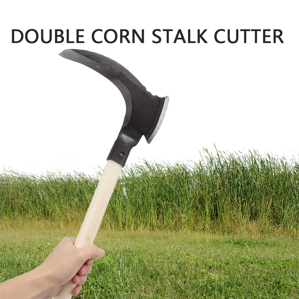 Double Scythe High Manganese Steel Multifunctional Mowing and Cutting Tool for Gardening